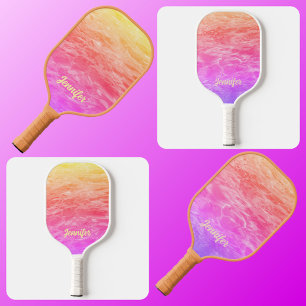 Raquette De Pickleball Eau tropicale rose orange Lilac et corail