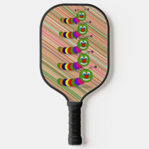 Raquette De Pickleball Echelle de Bug Funky Garden Stripes arc-en-ciel mi