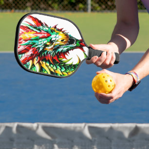 Raquette De Pickleball Échelle rouge, verte et jaune