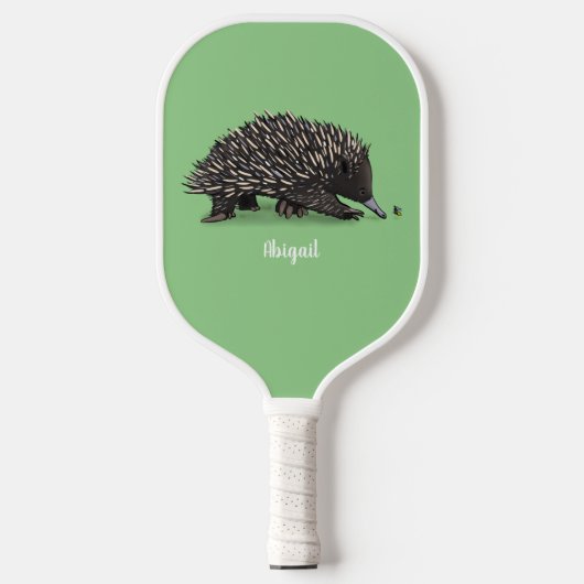 Raquette De Pickleball Echidna mignonne avec dessin animé d'abeille (Recto)