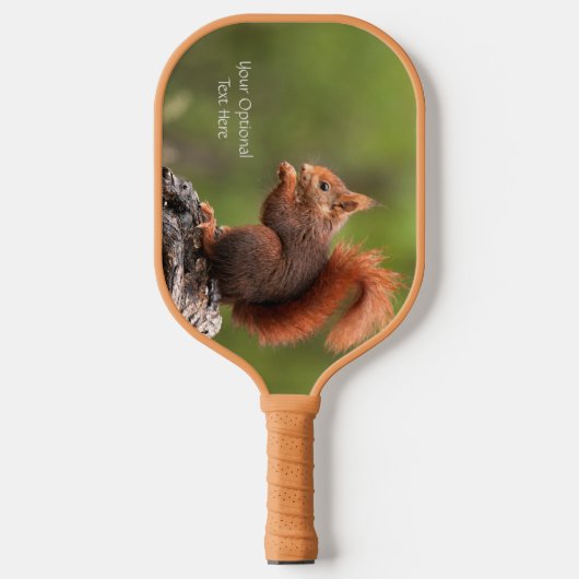 Raquette De Pickleball Écureuil de texte personnalisé (Recto)