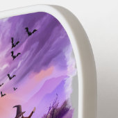 Raquette De Pickleball Éffrayant Halloween Witch Citrouille Patch Scarecr (Détail gauche)