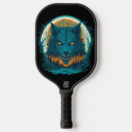 Raquette De Pickleball Effrayant loup-garou (Recto)