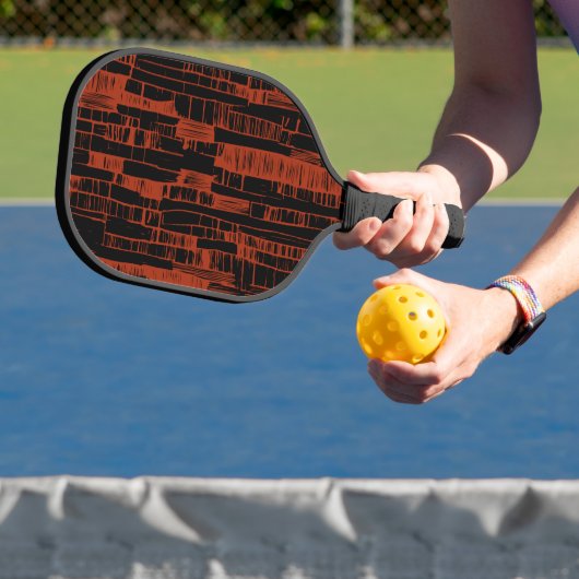 Raquette De Pickleball Elegant black &red abstract modern  (Insitu)