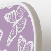 Raquette De Pickleball Elegant Boho Butterfly Pastel Purple Ajouter Votre (Détail gauche)
