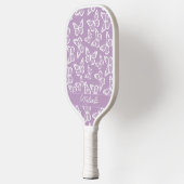 Raquette De Pickleball Elegant Boho Butterfly Pastel Purple Ajouter Votre (Gauche)
