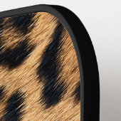 Raquette De Pickleball Élégant Empreinte de léopard de peau animale (Détail gauche)