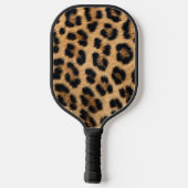 Raquette De Pickleball Élégant Empreinte de léopard de peau animale (Verso)