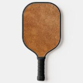 Raquette De Pickleball Elégant Faux Brown Cuir Texture Personnalisée (Verso)