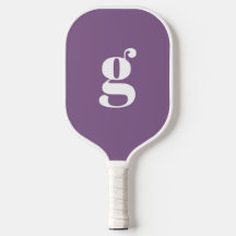 Élégant Gras Monogrammé Initial Dusty Purple