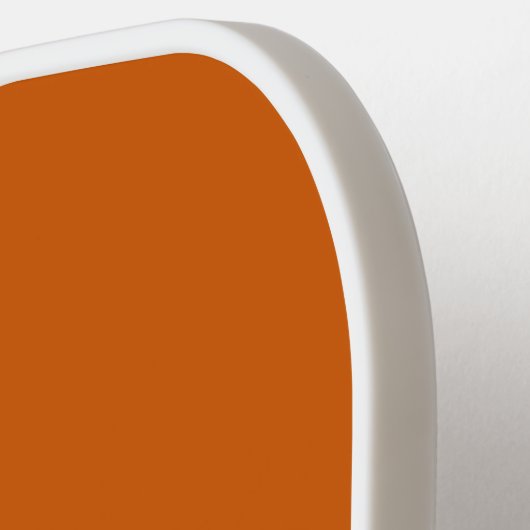 Raquette De Pickleball Élégant Gras Monogrammé Initiale Brûlé Orange (Détail gauche)