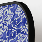 Raquette De Pickleball Élégant gris-gris gris gris initial monogrammé (Détail gauche)