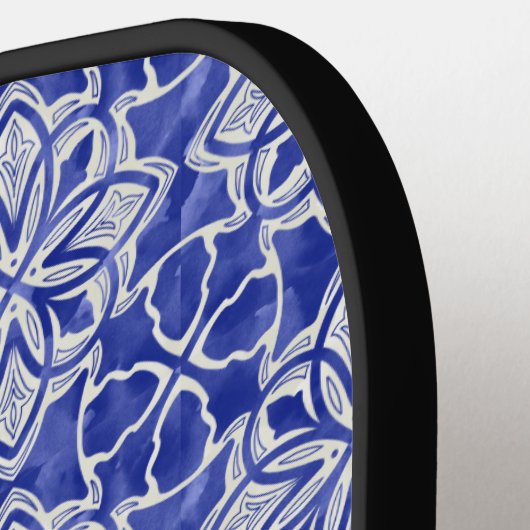 Raquette De Pickleball Élégant gris-gris gris gris initial monogrammé (Détail gauche)