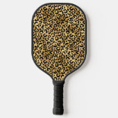 Raquette De Pickleball Élégant léopard doré Personnalisé (Verso)