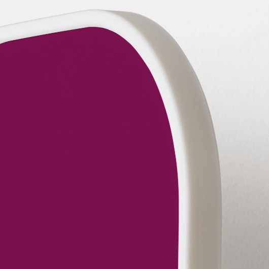 Raquette De Pickleball Élégant Magenta Rouge, rose & blanc Nom & Monogram (Détail gauche)