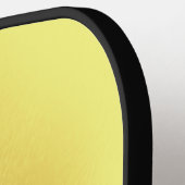 Raquette De Pickleball Élégant Métallic Or Simple Monogramme Nom (Détail gauche)