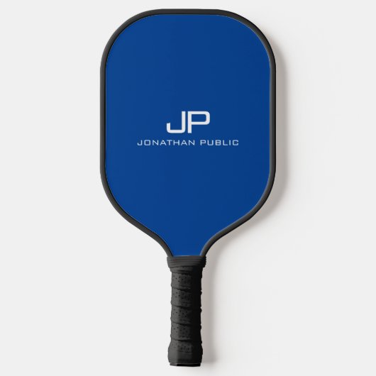 Raquette De Pickleball Élégant Modèle moderne personnalisable Nom Monogra (Verso)