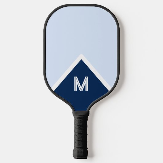 Raquette De Pickleball Élégant monogramme classique (Verso)