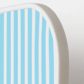 Raquette De Pickleball Élégant Monogramme rayé Bleu Paddle Pickleball (Détail gauche)