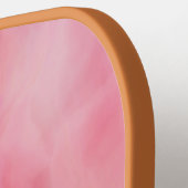 Raquette De Pickleball Élégant Motif d'aquarelle rose - Monogramme (Détail gauche)