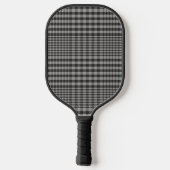 Raquette De Pickleball Élégant noir gris verre plaqué or Monogramme (Verso)