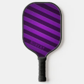 Raquette De Pickleball Élégant Nom de Script Personnalisé Violet (Recto)