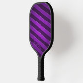 Raquette De Pickleball Élégant Nom de Script Personnalisé Violet (Gauche)