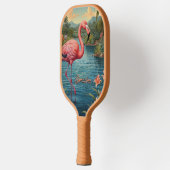 Raquette De Pickleball Elegant pink flamingo tropical paradise (Gauche)