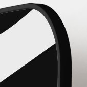 Raquette De Pickleball Élégant rayures noir et blanc rayé (Détail gauche)