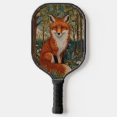 Raquette De Pickleball Elégant retro boho rouge renard animal de forêt (Verso)
