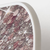 Raquette De Pickleball Elegant Rose Gold Monogram (Détail gauche)