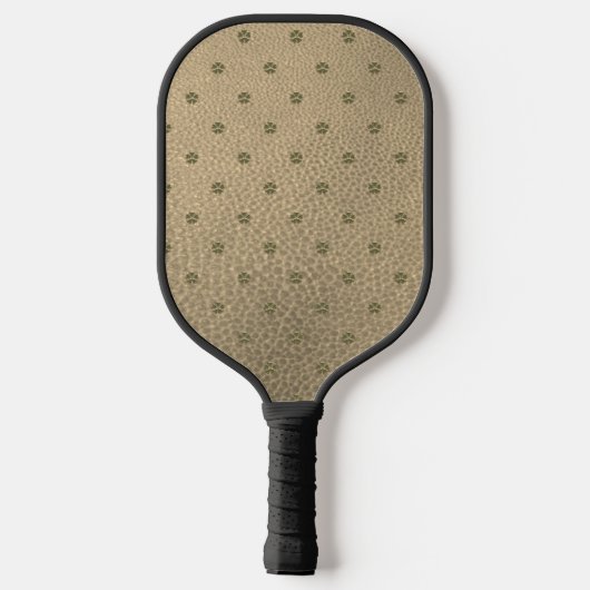 Raquette De Pickleball Elégant Shamrock Patrick's Day Leather (Verso)