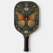 Raquette De Pickleball Élégante verdure botanique rétro bohème papillon (Verso)