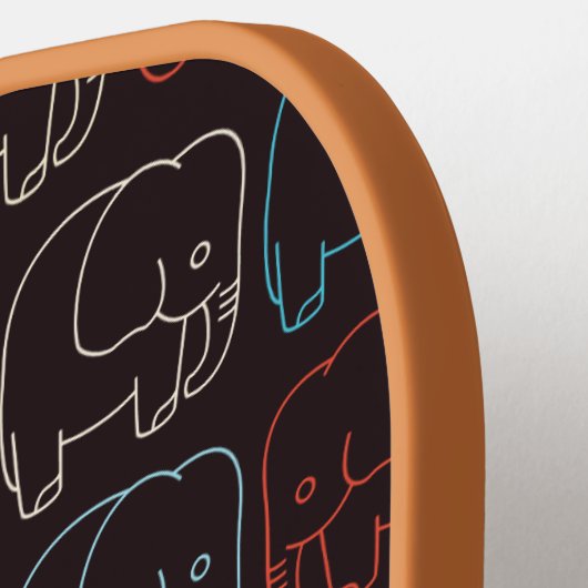 Raquette De Pickleball Eléphant Bébé mignon (Détail gauche)