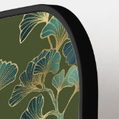 Raquette De Pickleball Emerald Ginkgo Elegance – Luxury Gold Botanical 1 (Détail gauche)
