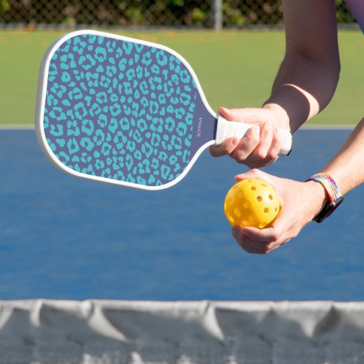 Raquette De Pickleball Empreinte de léopard bleu (Insitu)
