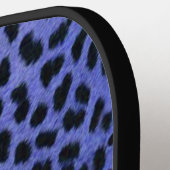 Raquette De Pickleball Empreinte de léopard bleu (Détail gauche)