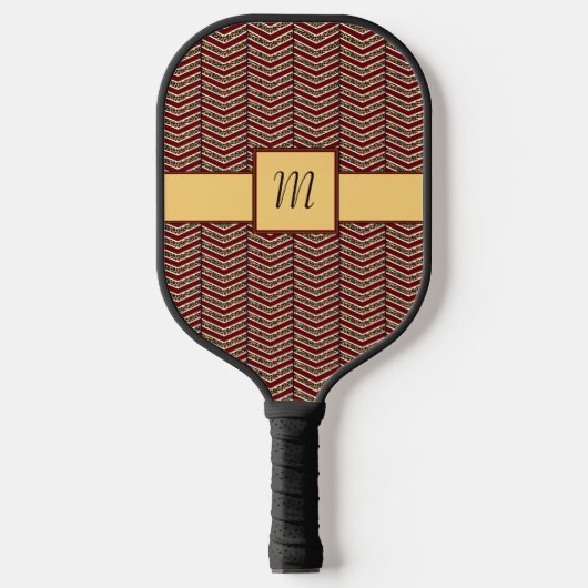 Raquette De Pickleball Empreinte de léopard Chevron (Recto)