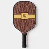 Raquette De Pickleball Empreinte de léopard Chevron (Verso)