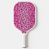 Raquette De Pickleball Empreinte de léopard rose élégant (Verso)