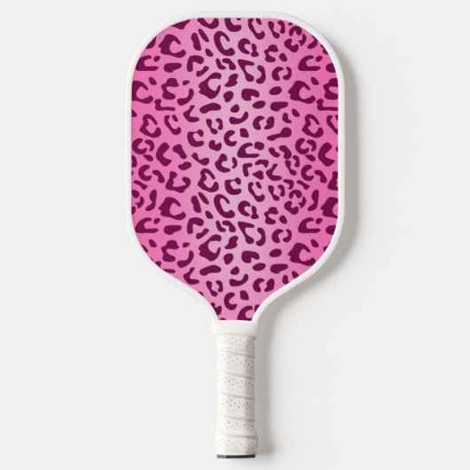 Raquette De Pickleball Empreinte de léopard rose élégant (Recto)