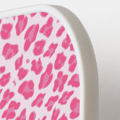 Raquette De Pickleball Empreinte de léopard rose personnalisé - Filles (Détail gauche)