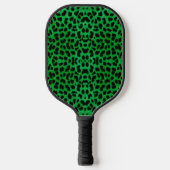Raquette De Pickleball Empreinte de léopard vert (Recto)