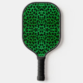 Raquette De Pickleball Empreinte de léopard vert (Verso)