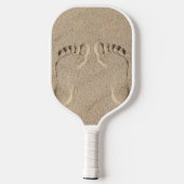 Raquette De Pickleball Empreintes de pas sur la plage de sable (Verso)