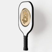 Raquette de Pickleball en Bitcoin Doré (Gauche)