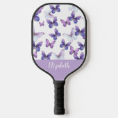 Raquette de pickleball en forme de papillon violet (Recto)