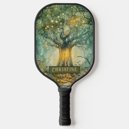 Raquette De Pickleball Enchanted Forest Tree Of Lights Personalized (Recto)