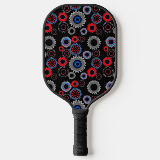 Raquette De Pickleball Engrenages colorés (Recto)