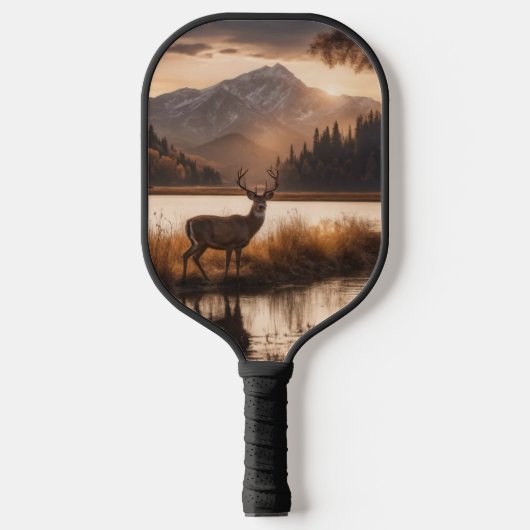 Raquette De Pickleball Énorme cerf à cheval sur le lac Mountain (Recto)